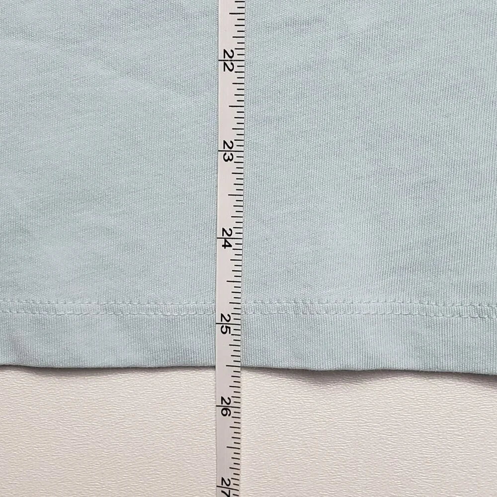J.Crew Factory Sporty Dogs Graphic Tee Women Medium Light Blue SS Collectors Tee - Picture 6 of 16